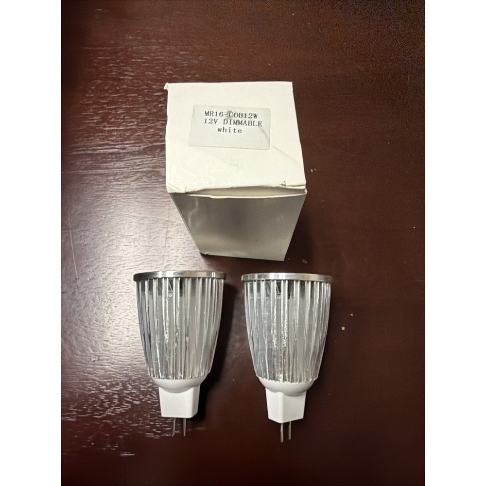 12W LED MR16 Feit 12v Dimmable White Lights. Prong Base. 3 Pack Open Box.